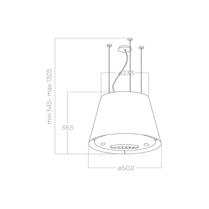 Elica Easy UX 51cm Suspended Hood Image 3