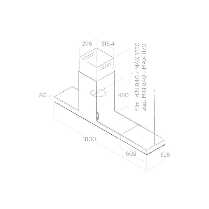 Elica Haiku 120cm Island Hood Image 4