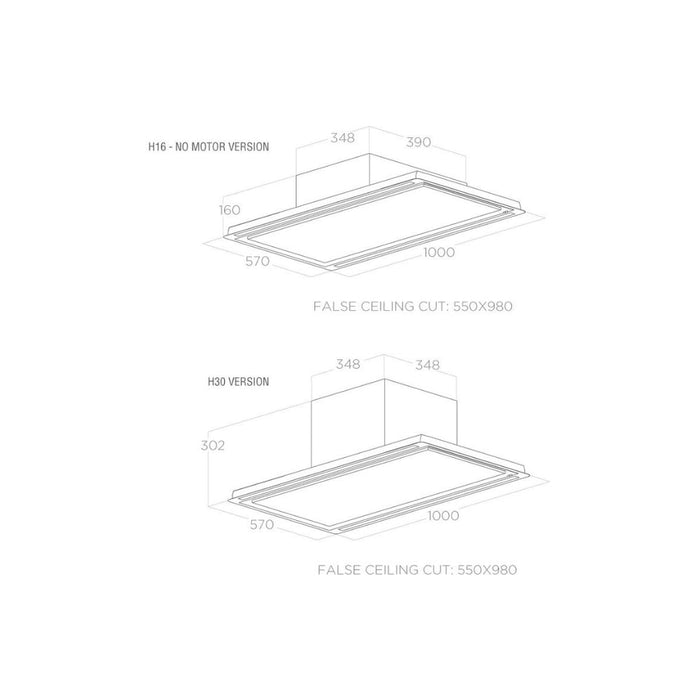 Elica HiLight 100cm Ceiling Hood Image 2