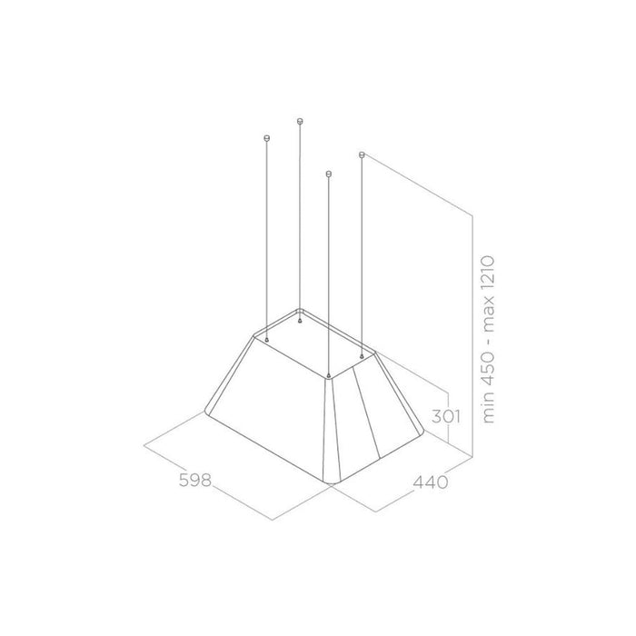 Elica Ikona 60cm Suspended Hood Image 3