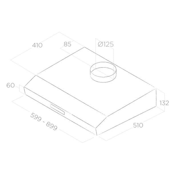 Elica Krea 60cm Canopy Hood - St/Steel Image 2