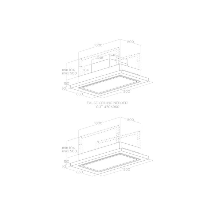 Elica Lullaby@ 120cm Ceiling Hood Image 3