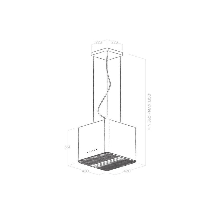Elica Pix 42cm Suspended Hood Image 5