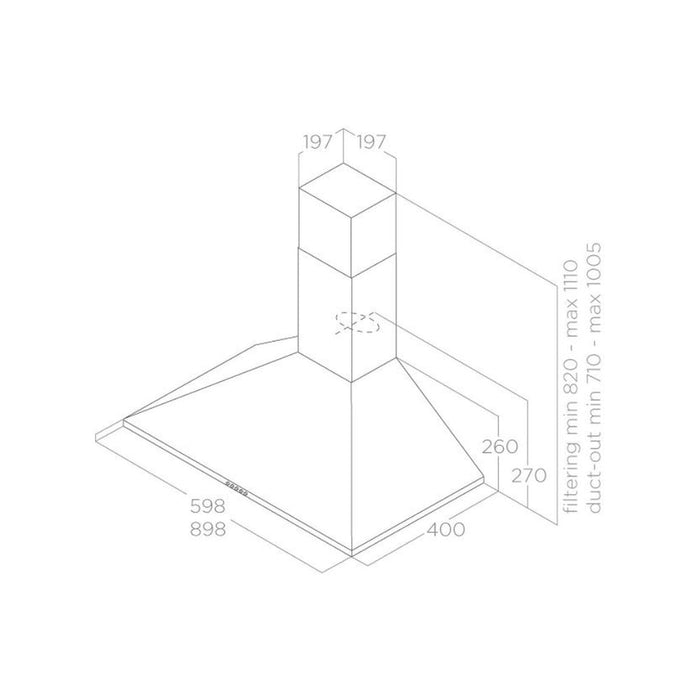 Elica Tamaya 2.0 Chimney Hood - St/Steel Image 2