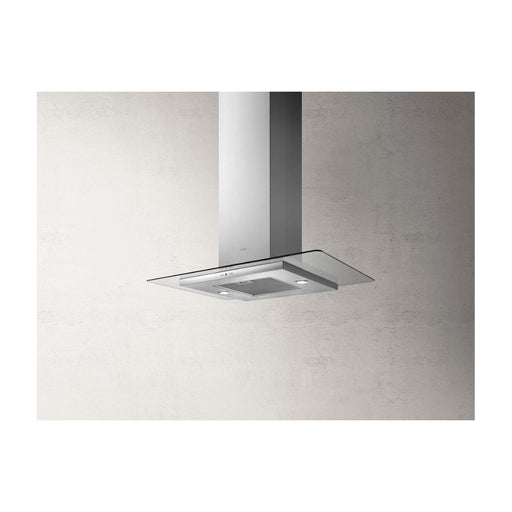 Elica Tribe 90cm Flat Glass Island Hood - St/Steel Image 1