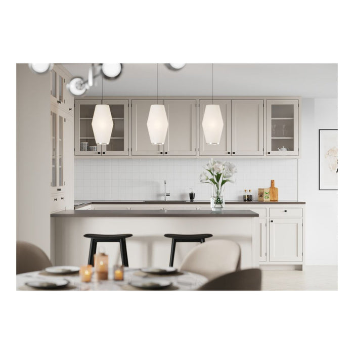 Fibo 10x10cm Square Tile Splashback - Denver White (Pk/2) Image 2