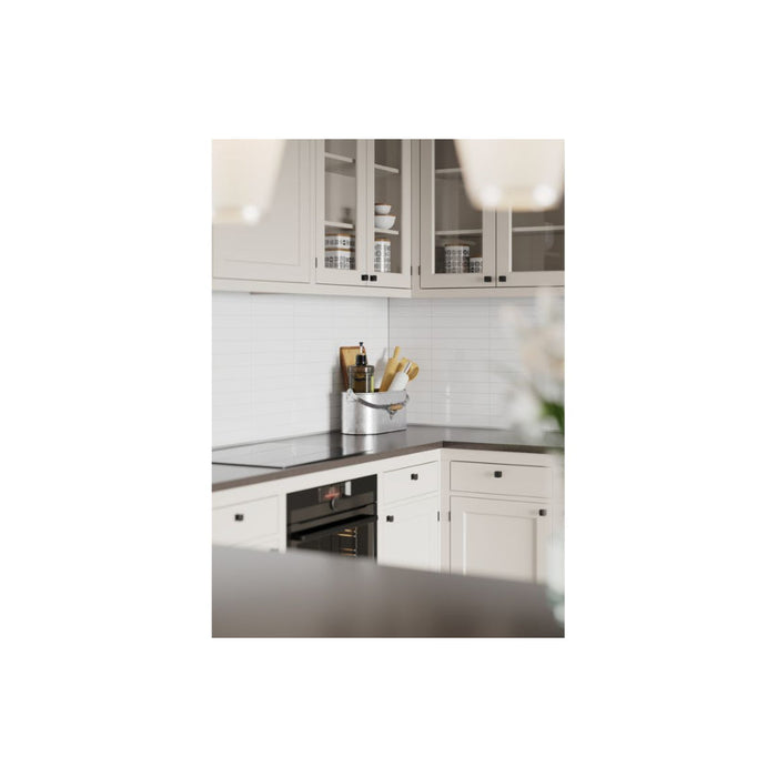 Fibo 30x5cm Rectangular Tile Splashback - Denver White (Pk/2) Image 4