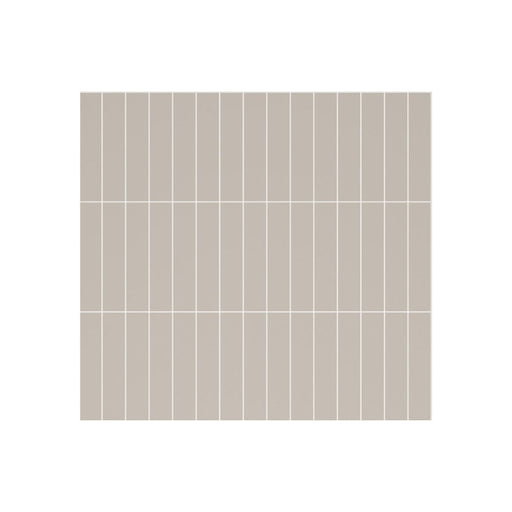 Fibo 4x20cm Vertical Tile Splashback - Warm Grey (Pk/2) Image 1