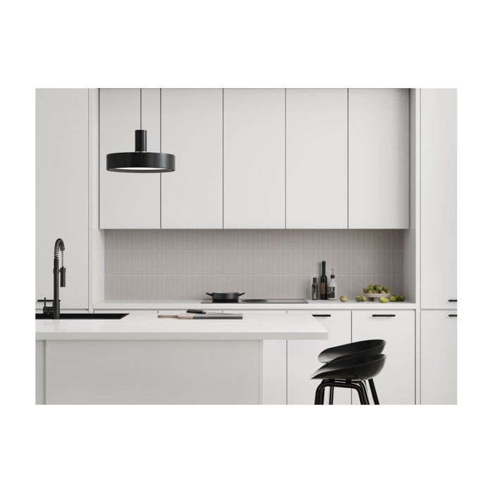 Fibo 4x20cm Vertical Tile Splashback - Warm Grey (Pk/2) Image 3