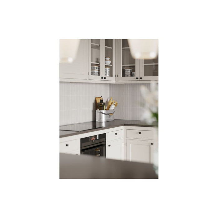 Fibo 4x20cm Vertical Tile Splashback - Warm Grey (Pk/2) Image 4