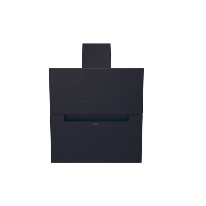 Haier HADG6CBS4BWIFI 60cm Chimney Hood - Black Glass Image 1