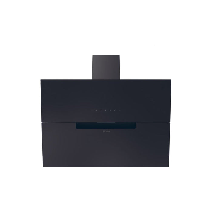Haier HADG9CBS4BWIFI 90cm Chimney Hood - Black Glass Image 1