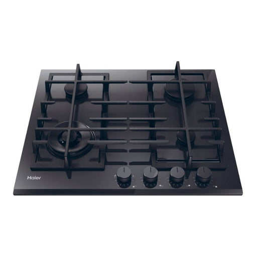 Haier HAVG6BF4TBPB 60cm Gas on Glass Hob - Black Image 1