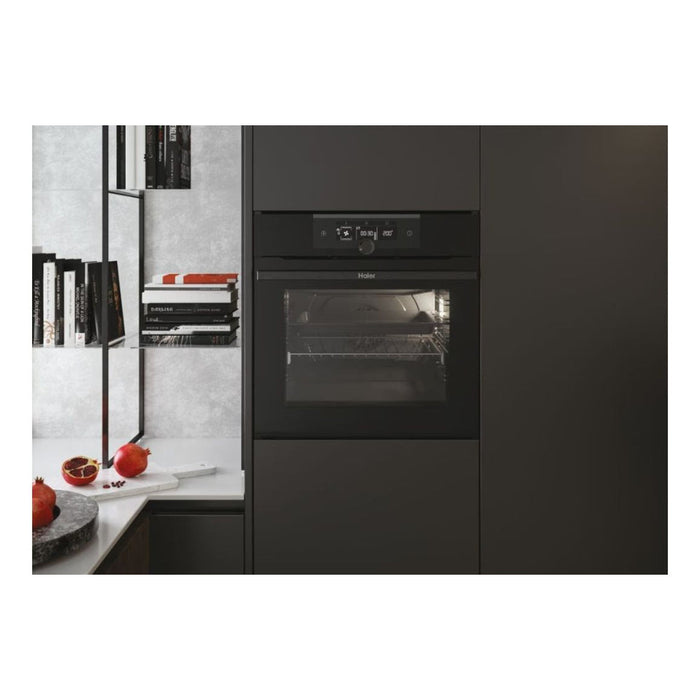 Haier I-Turn Series 2 HWO60SM2F3BH Single Electric Oven - Black Image 5