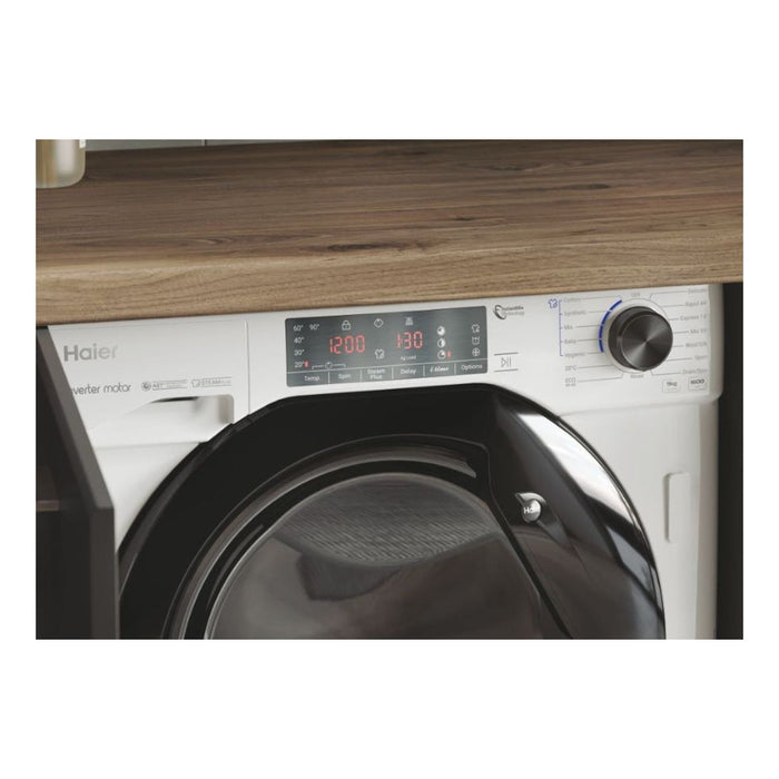 Haier Series 4 HWQ90B416FWB-UK B/I 9kg 1600rpm Washing Machine Image 2