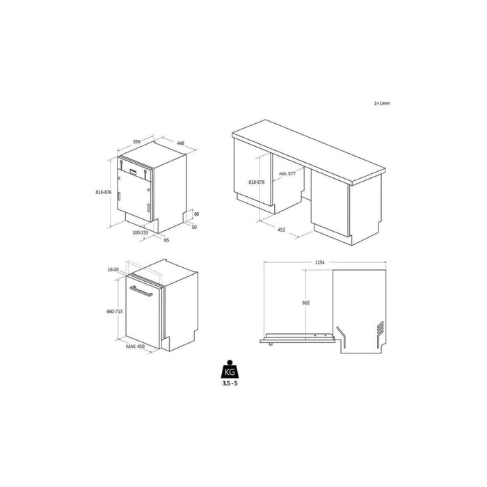 Haier XI1C3TB2FB-80 F/I 11 Place Slim Dishwasher Image 11