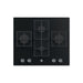 Hoover H300 HVG6DK3B 60cm Gas on Glass Hob - Black Glass Image 1