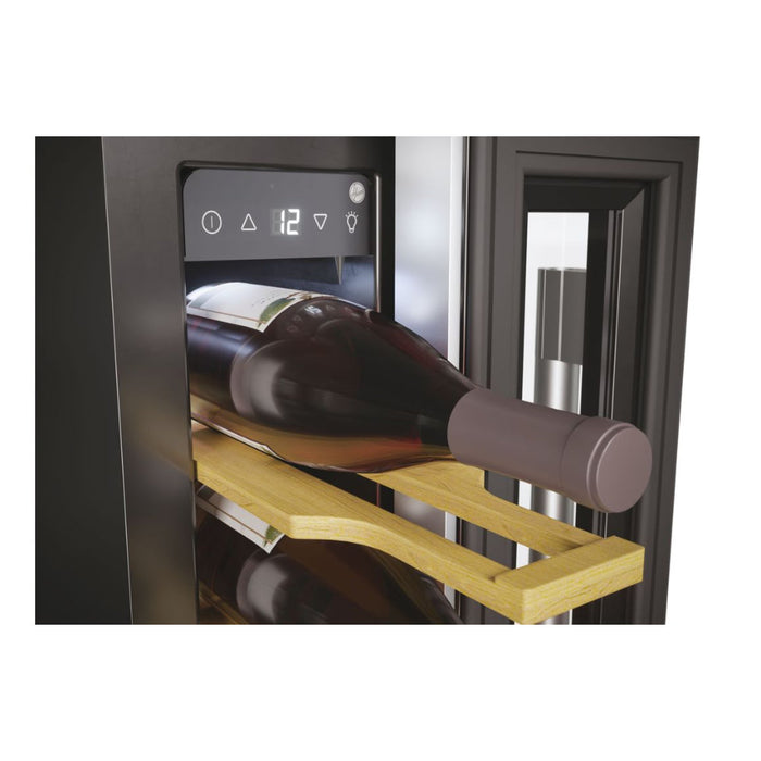 Hoover H300 HWCB 15 UK/1 15cm Wine Cooler - Black Glass & St/Steel Image 3