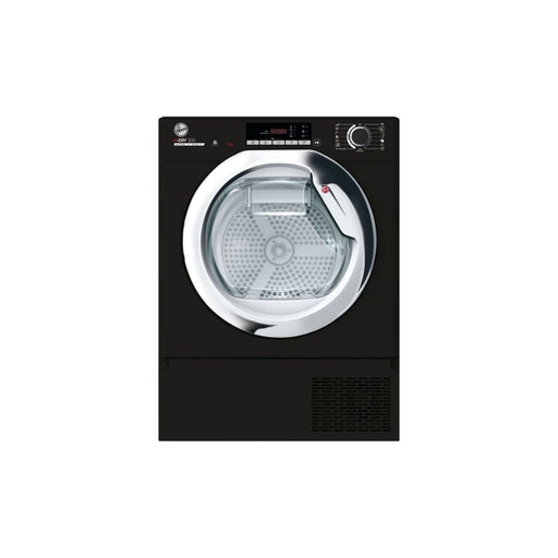 Hoover H500 BATDH7A1TCEB-80 B/I 7kg Heat Pump Condenser Dryer - Black w/Chrome Door Image 1