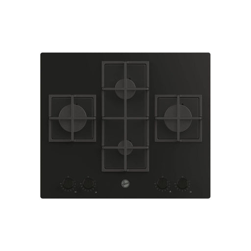 Hoover H500 HVG6DC5B 60cm Gas Hob - Black Glass Image 1