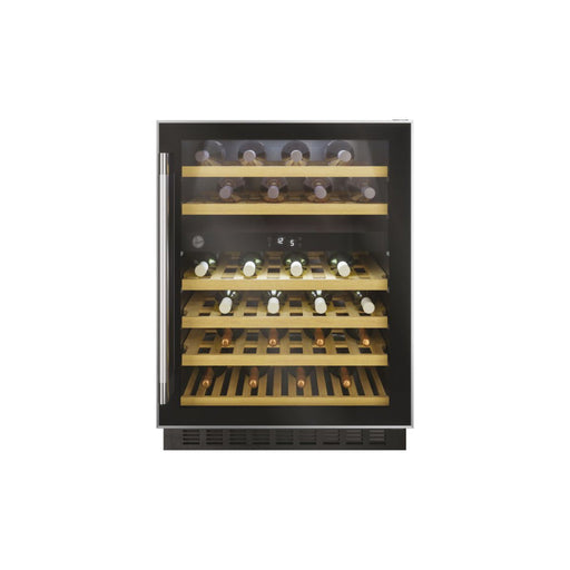 Hoover H500 HWCB 60 UK/N 60cm Wine Cooler - Black Glass & St/Steel Image 1