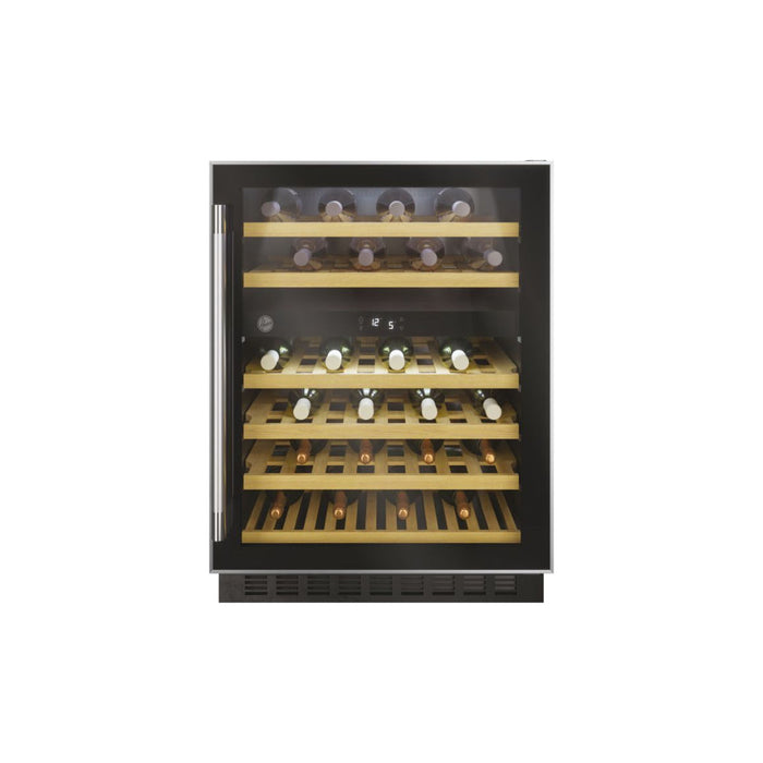 Hoover H500 HWCB 60 UK/N 60cm Wine Cooler - Black Glass & St/Steel Image 1