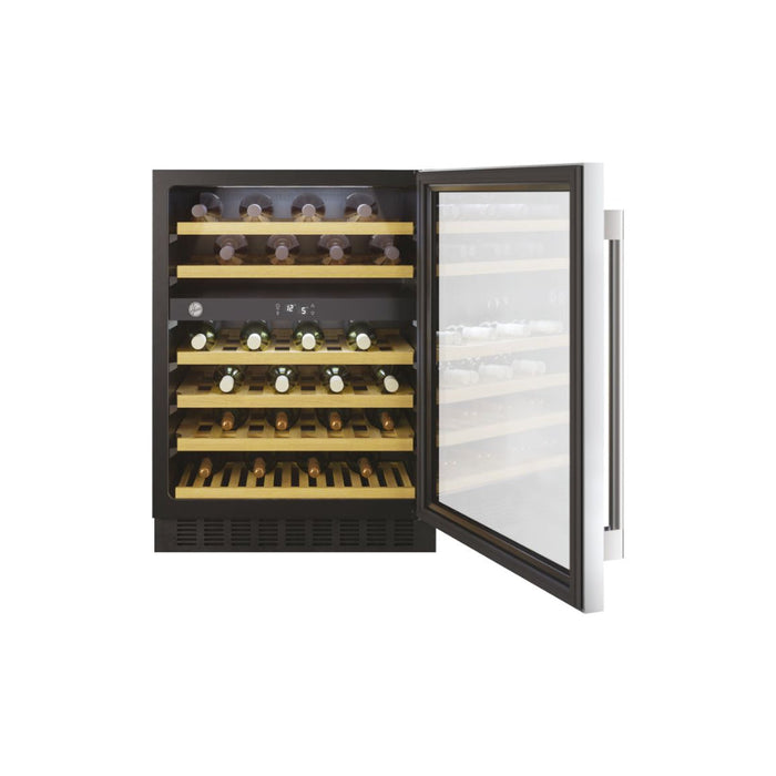 Hoover H500 HWCB 60 UK/N 60cm Wine Cooler - Black Glass & St/Steel Image 2