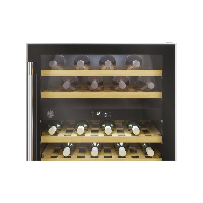 Hoover H500 HWCB 60 UK/N 60cm Wine Cooler - Black Glass & St/Steel Image 4