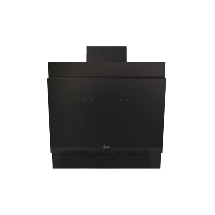 Hoover HDG6DCH3BWIFI 60cm Angled Chimney Hood - Black Glass Image 1