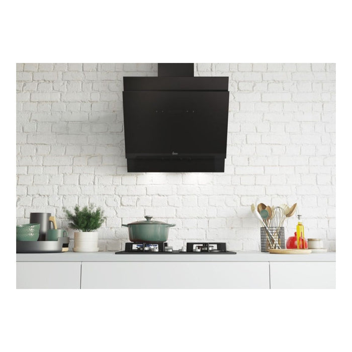 Hoover HDG6DCH3BWIFI 60cm Angled Chimney Hood - Black Glass Image 3