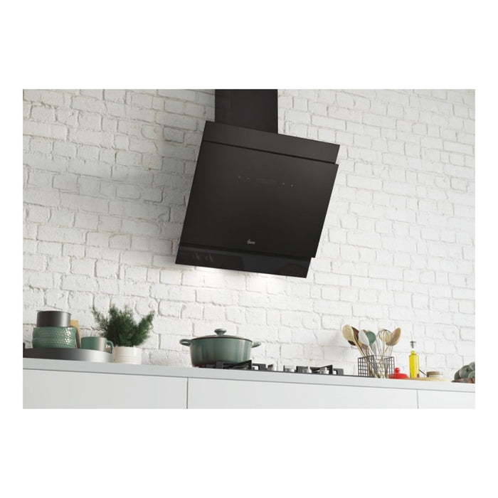 Hoover HDG6DCH3BWIFI 60cm Angled Chimney Hood - Black Glass Image 4