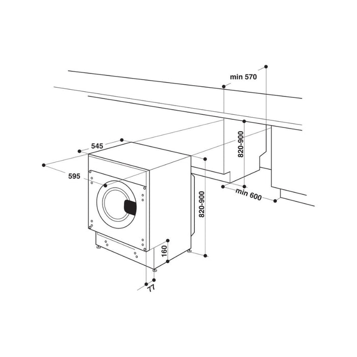 Hotpoint BI WDHG 75148 UK N B/I 1400rpm Washer Dryer Image 4