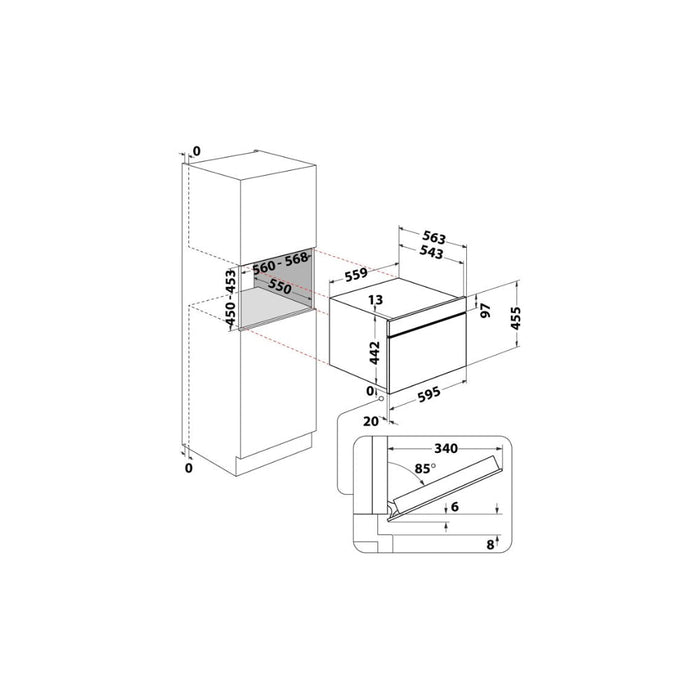 Hotpoint Class 5 HCC58HMSXA Compact Pyrolytic Oven - St/Steel Image 6