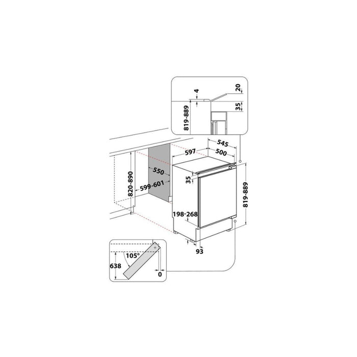 Hotpoint HBUF011.UK B/I Under Counter Fridge w/Ice Box Image 4