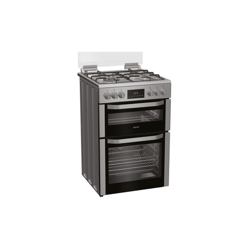 Hotpoint HDD6GDC2WX Dual Fuel Cooker - St/Steel Image 1
