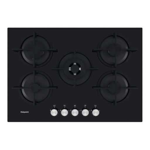 Hotpoint HGS 72S BK 75cm Gas on Glass Hob - Black Image 1