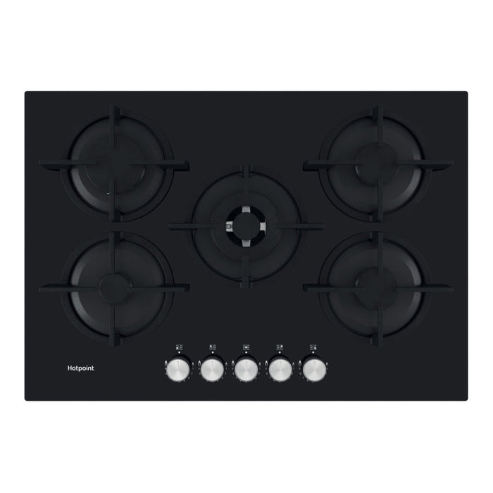 Hotpoint HGS 72S BK 75cm Gas on Glass Hob - Black Image 1