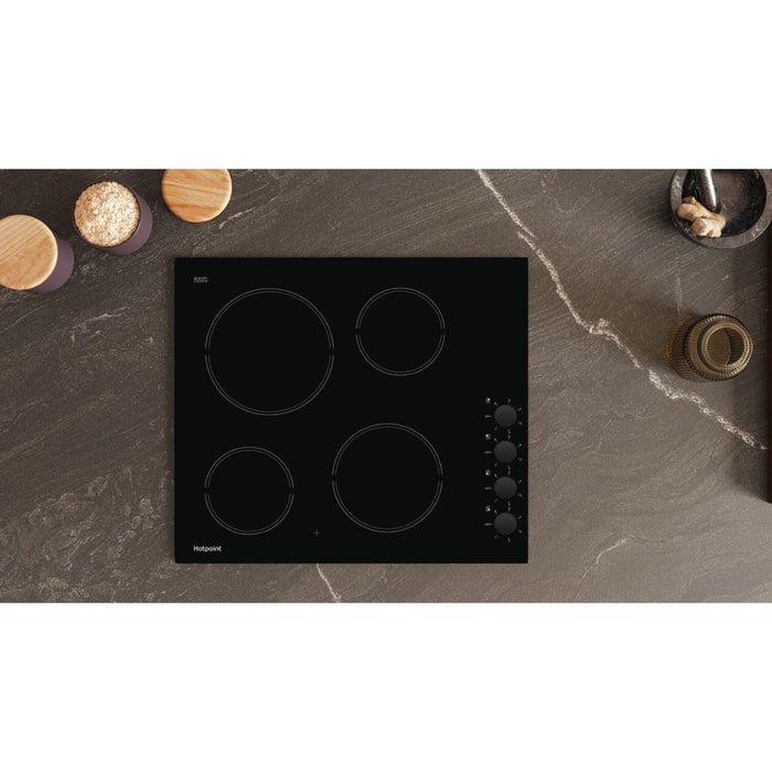 Hotpoint HR 620 R H 60cm Ceramic Hob - Black Image 5