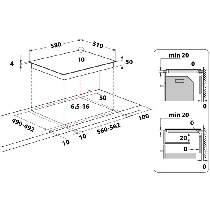 Hotpoint HR 620 R H 60cm Ceramic Hob - Black Image 6