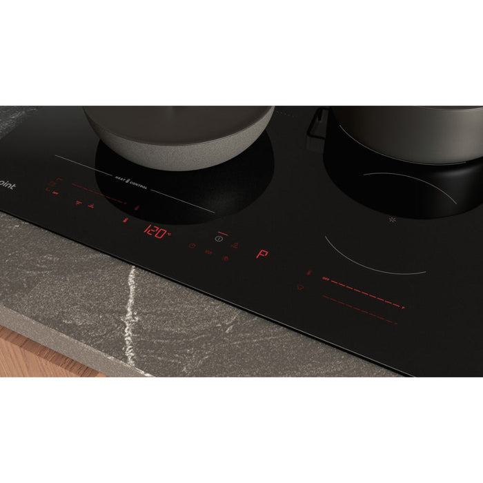 Hotpoint HTX6014DCF 60cm Flex Induction Hob - Black Image 5