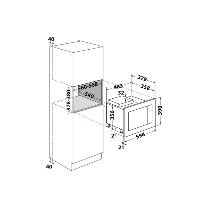 Hotpoint MF25G IX H B/I 900W Microwave & Grill - St/Steel Image 6