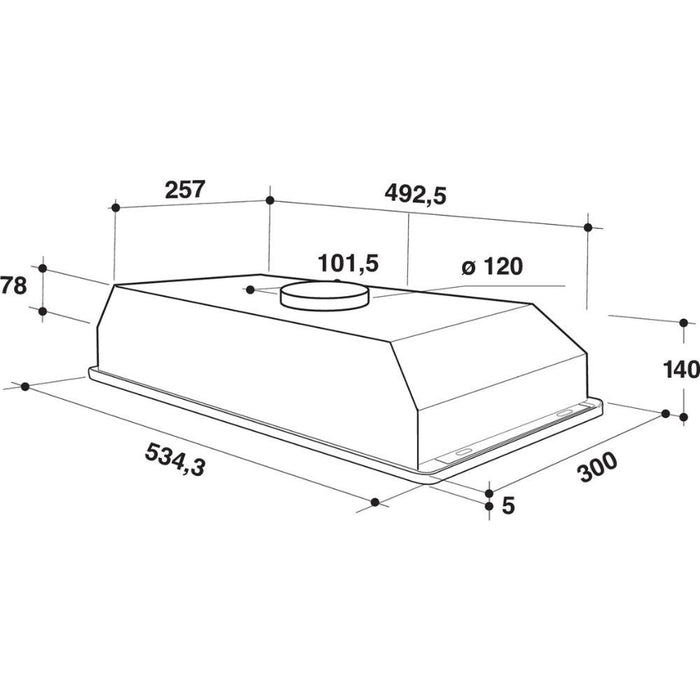 Hotpoint PCT 64 F L SS 53cm Canopy Hood - Grey Image 3