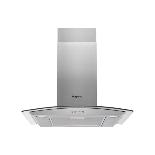 Hotpoint PHGC7.4FLMX 70cm Curved Glass Chimney Hood - St/Steel Image 1