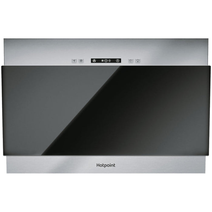 Hotpoint PHVP 6.4F AL K/1 60cm Angled Chimney Hood - Black Glass Image 2