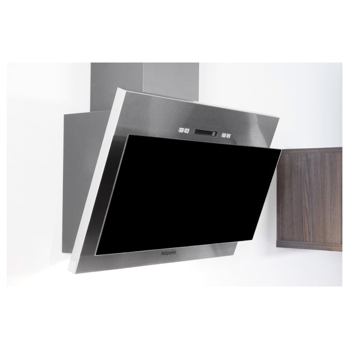 Hotpoint PHVP 6.4F AL K/1 60cm Angled Chimney Hood - Black Glass Image 3