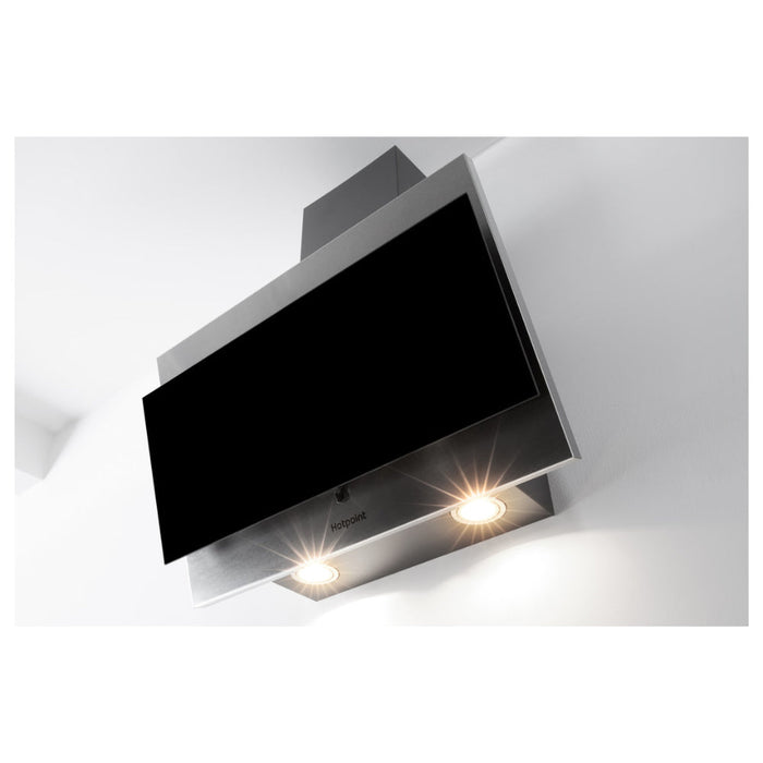 Hotpoint PHVP 6.4F AL K/1 60cm Angled Chimney Hood - Black Glass Image 5