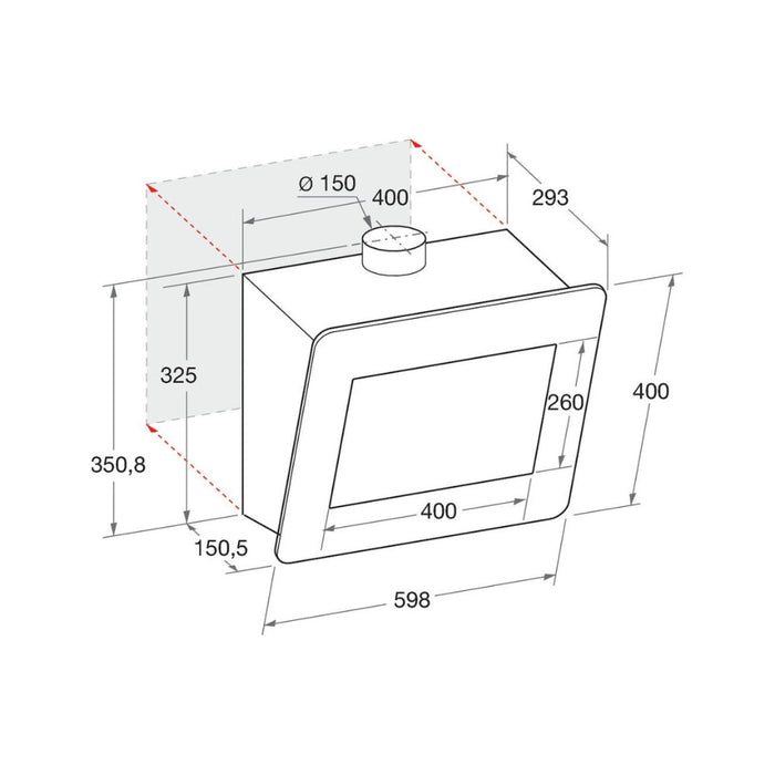 Hotpoint PHVP 6.4F AL K/1 60cm Angled Chimney Hood - Black Glass Image 8