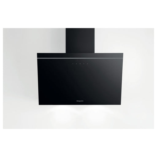 Hotpoint PHVP 62F LT K 60cm Angled Chimney Hood - Black Image 1