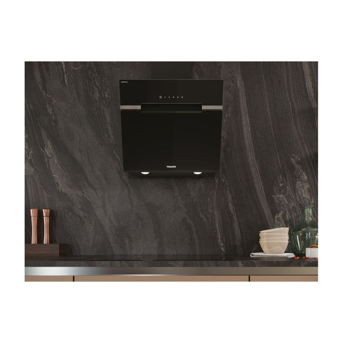 Hotpoint PHVS 61F LT DP K Angled Chimney Hood - Black Image 5