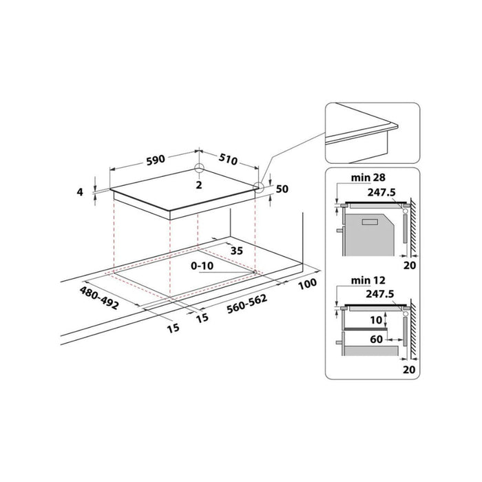 Hotpoint TB7960CBF 60cm Induction Hob - Black Image 5
